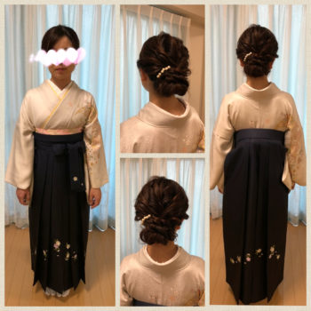 袴レンタル　着付け　ヘアセット